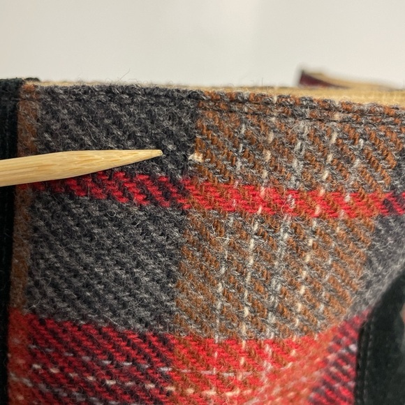 L.A.M.B. By Gwen Stefani No Doubt Wool Plaid Suede Lace Up Booties Size 7 - Picture 10 of 14